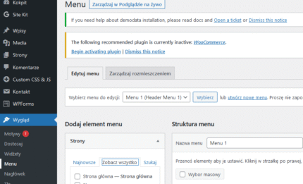 Jak utworzyć menu nawigacyjne na Twojej stronie WordPressa?